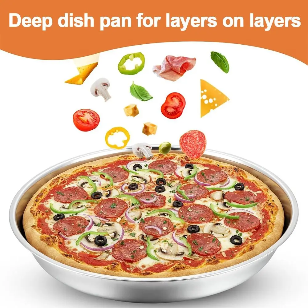 New Round Baking Tray Non-stick Even Heating Oven Tray Aluminum Alloy Cookies Baking Tray