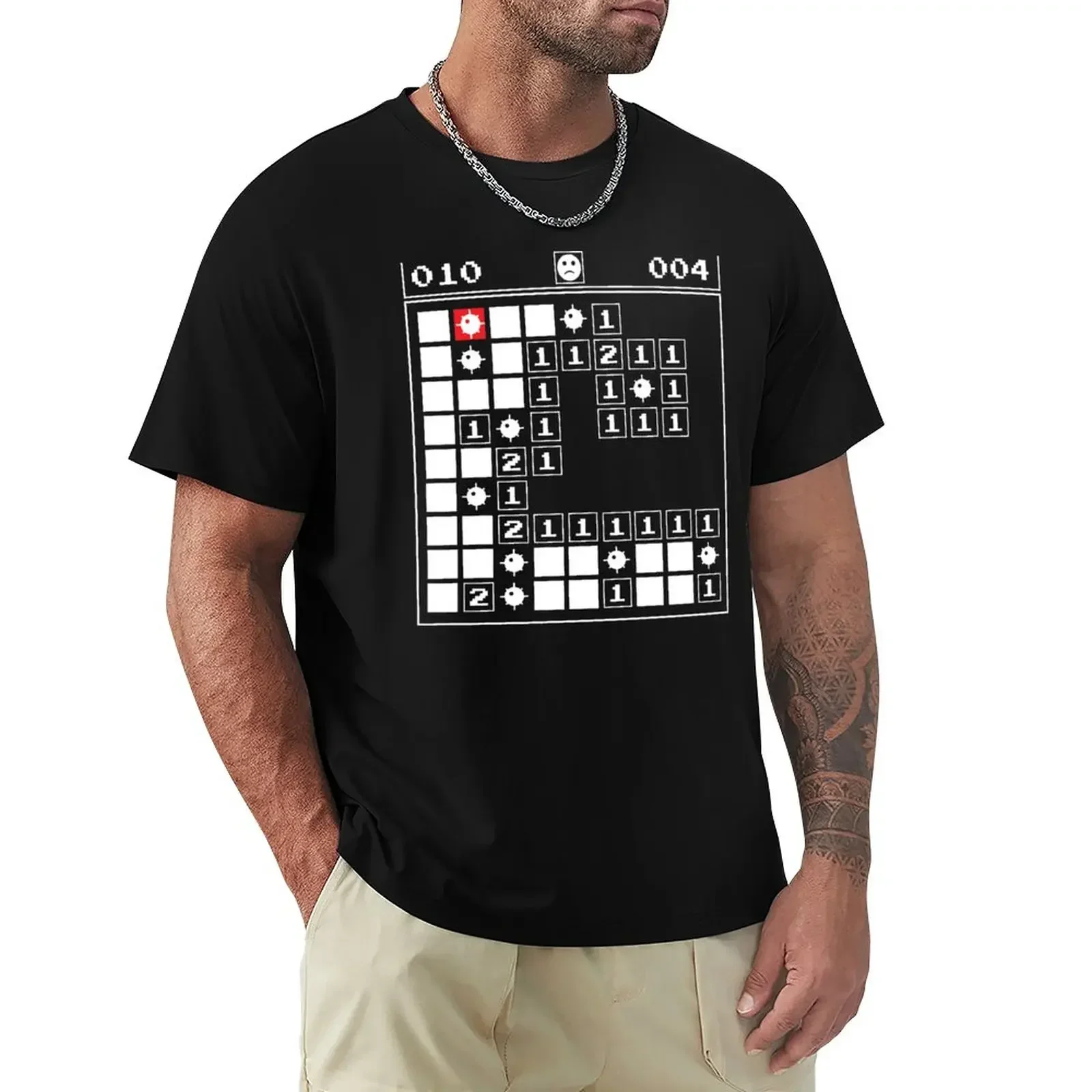 Minesweeper Vintage Gaming 90s Old School T-Shirt boys whites essential t shirt men clothing