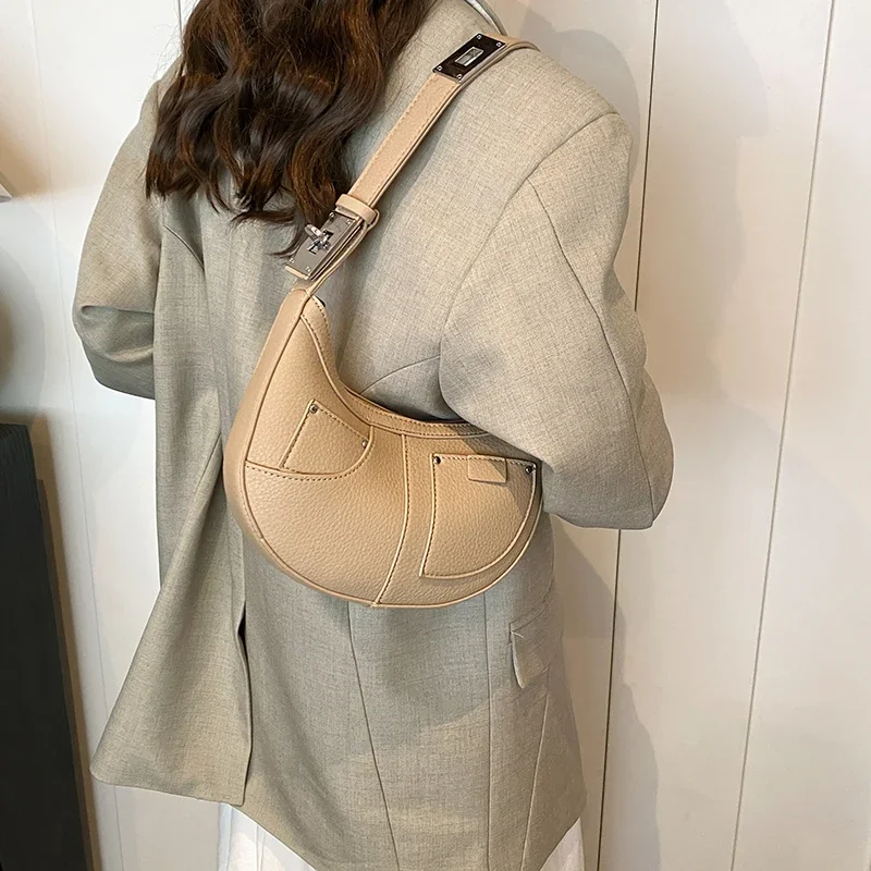 LEFTSIDE Design Small PU Leather Crossbody Bags for Women 2024 Y2k Korean Fashion Shoulder Bag Handbags with Short Handle