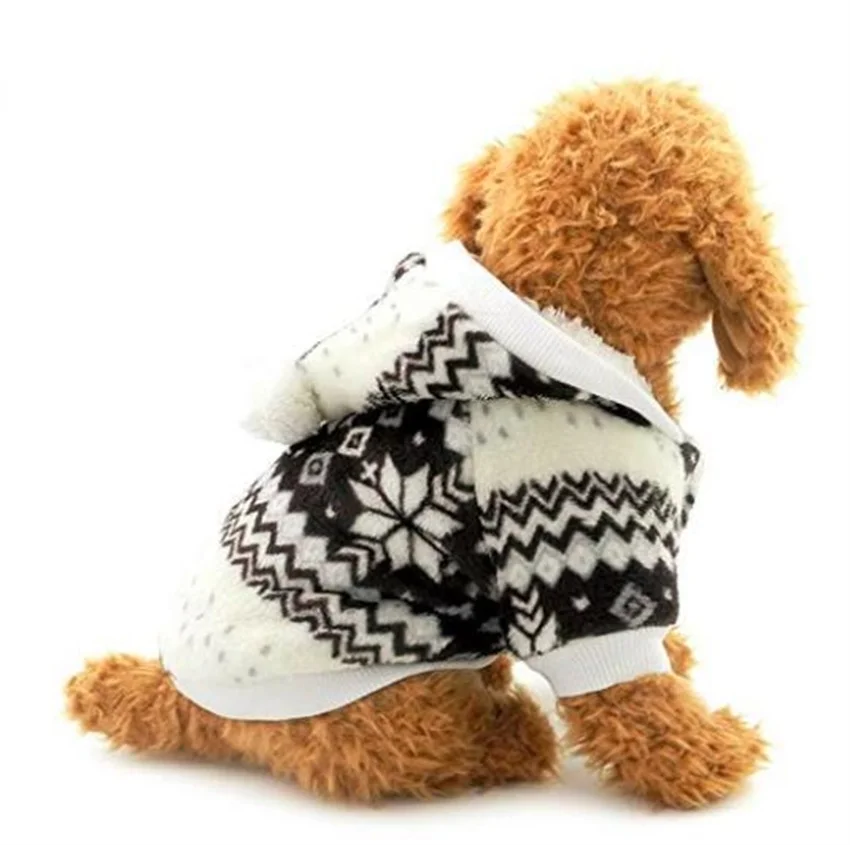 Cute Snowflake Fleece Dog Jacket Small Dogs Yorkie Winter Coat Soft Pajamas Padded Vest Warm Pet Puppy Jumpsuit Drop Shipping