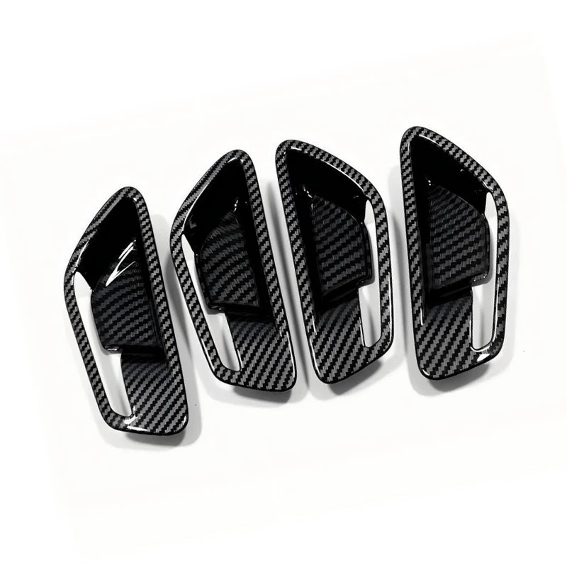 For Hyundai Tucson NX4 2022 2021 Car Trim Carbon Fiber Styling Inside Door Handle Cover