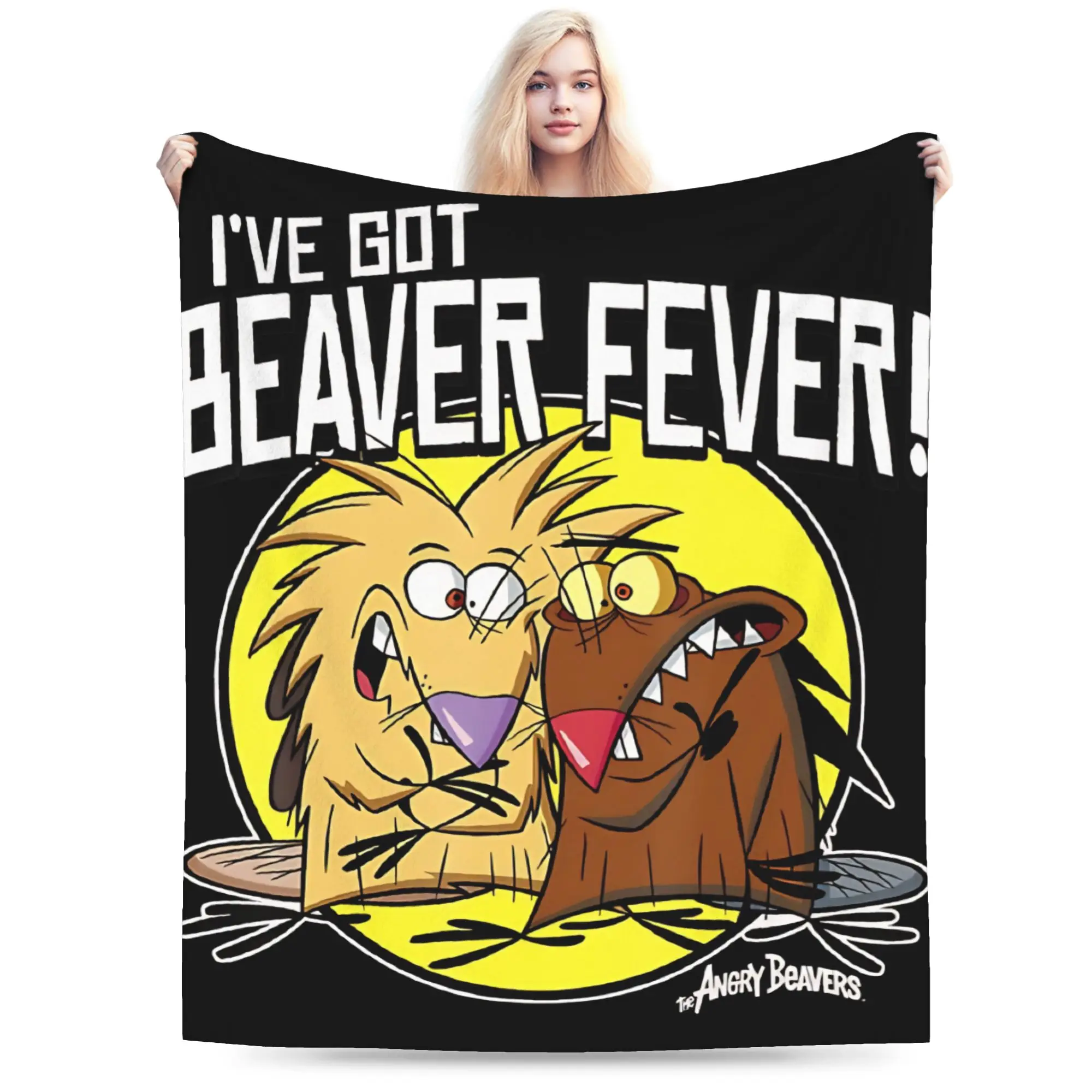 Angry Beavers Daggett & Norbert Feverish  Blanket Lightweight Thin Flannel Healing Gifts  Throw Blanket Rug Piece