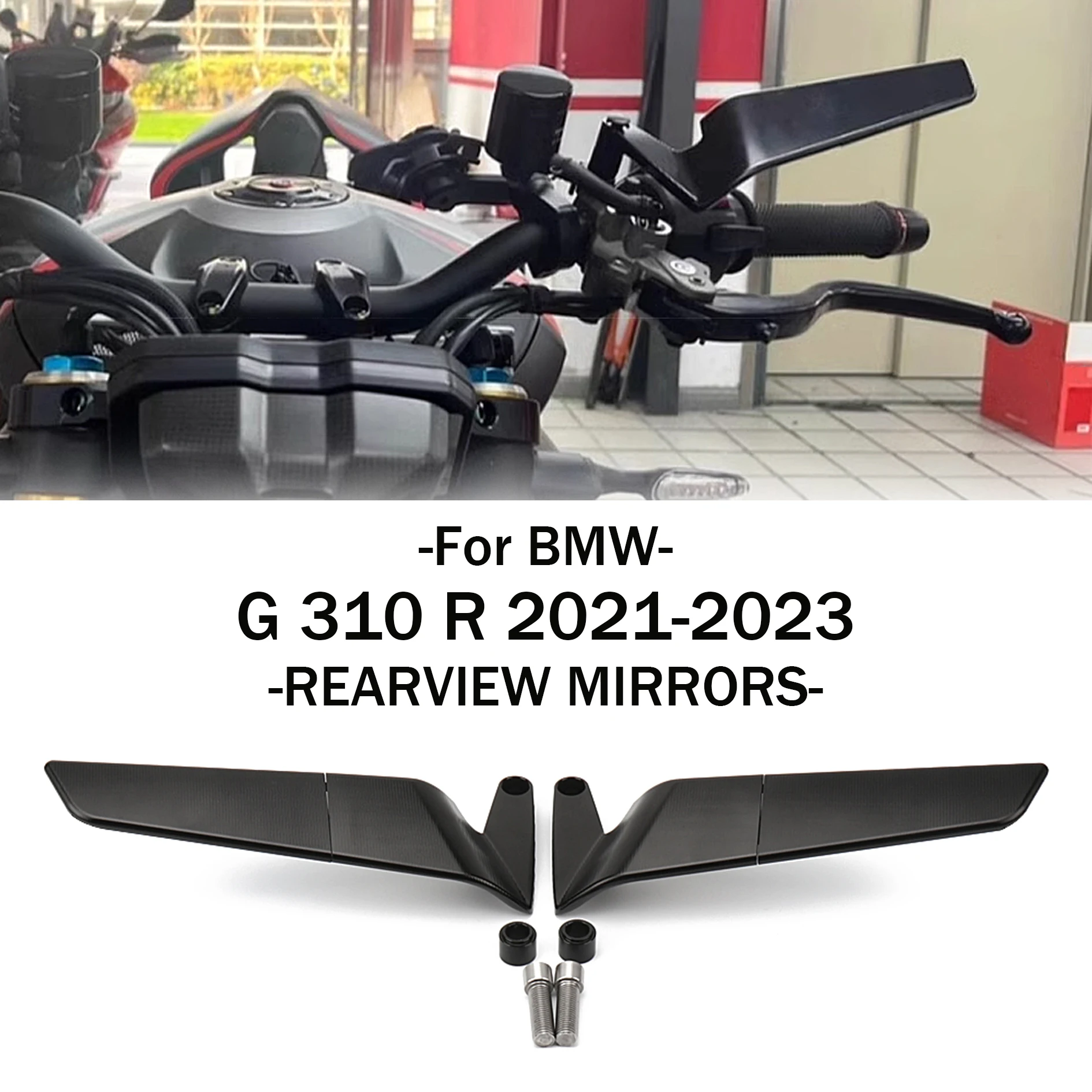 

Motorcycle G 310 R g310r Rear Mirror Rearview Mirrors 360° Rotatable 2021 2022 2023 CNC Aluminum For BMW G310R Accessories