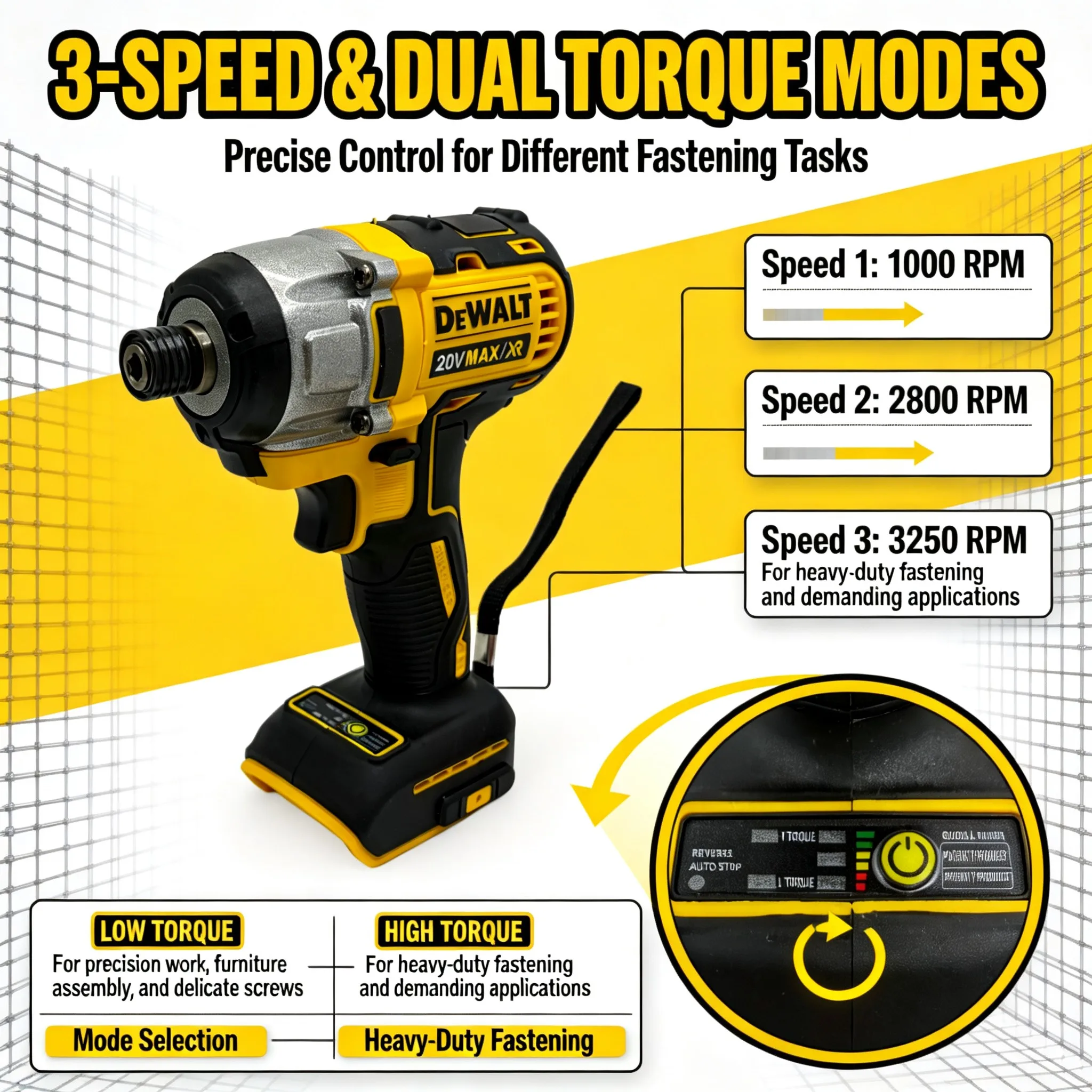 DEWALT DCD887 20V Rechargeable Electric Screwdriver, Compact Brushless Cordless Power Tool