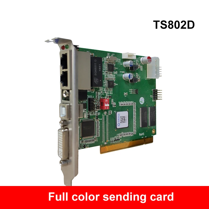 بطاقة إرسال LINSN TS802D شاشة عرض فيديو LED بالألوان الكاملة TS802 متزامنة SD801