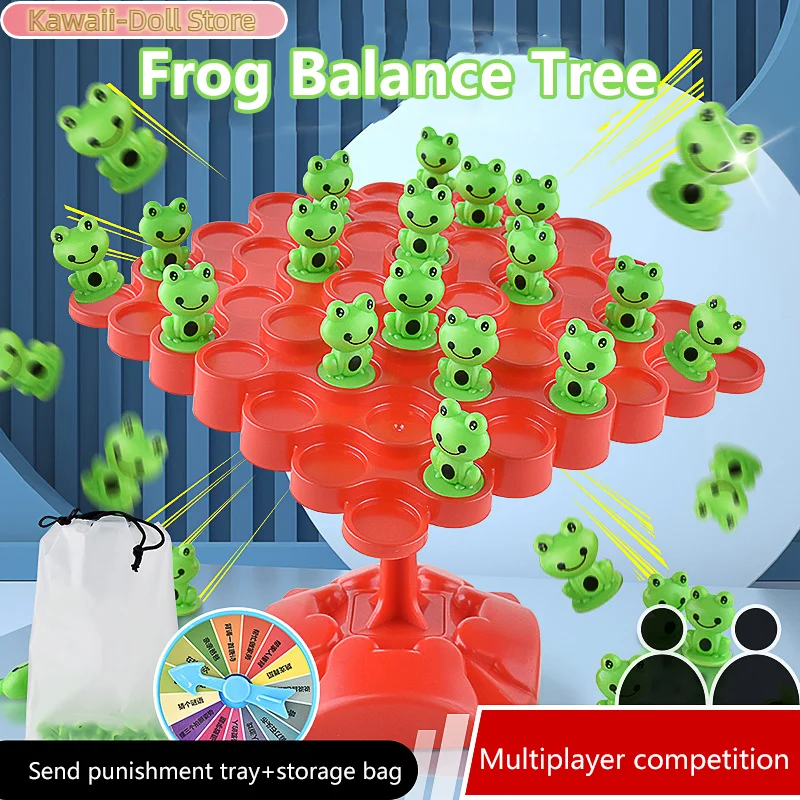 1 مجموعة موازنة مجلس لعبة أطفال الضفدع شجرة التوازن الأطفال مونتيسوري الرياضيات لعبة التفاعل بين الوالدين والطفل لعبة التوازن على الطاولة #3
