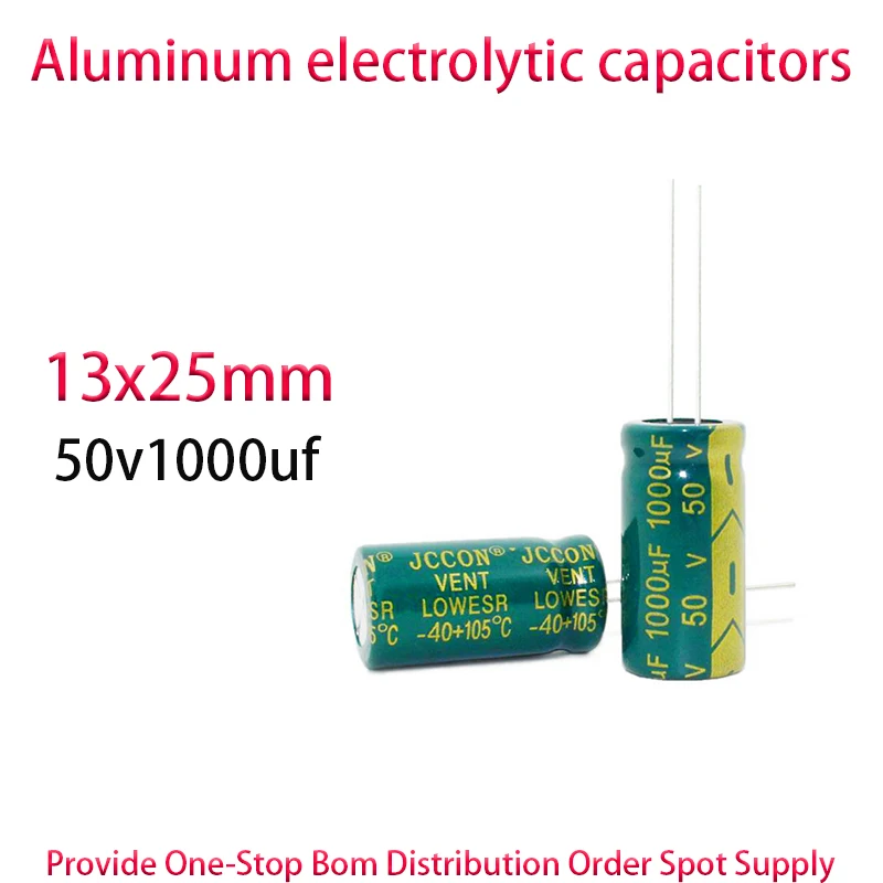 50v1000uf 13x25mm 100PCS Direct insertion Aluminum electrolytic capacitors