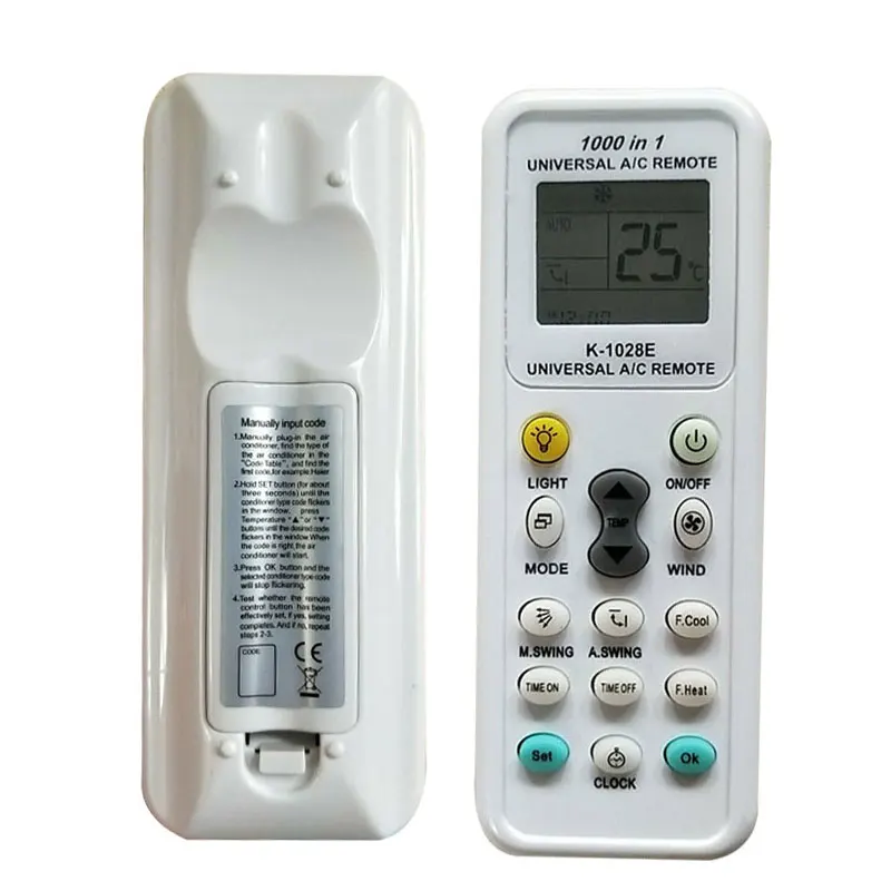 

25Pcs Air Conditioner Universal Remote Control K-1028E Remote Control One Key Setting Without Code