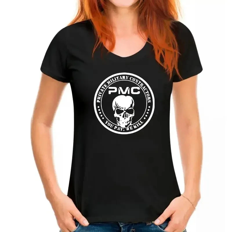 Vintage Private Military Contractors PMC You Pay We Kill Graphic Tshirts Summer Fashion Women Men Casual Streetwea Camisetas