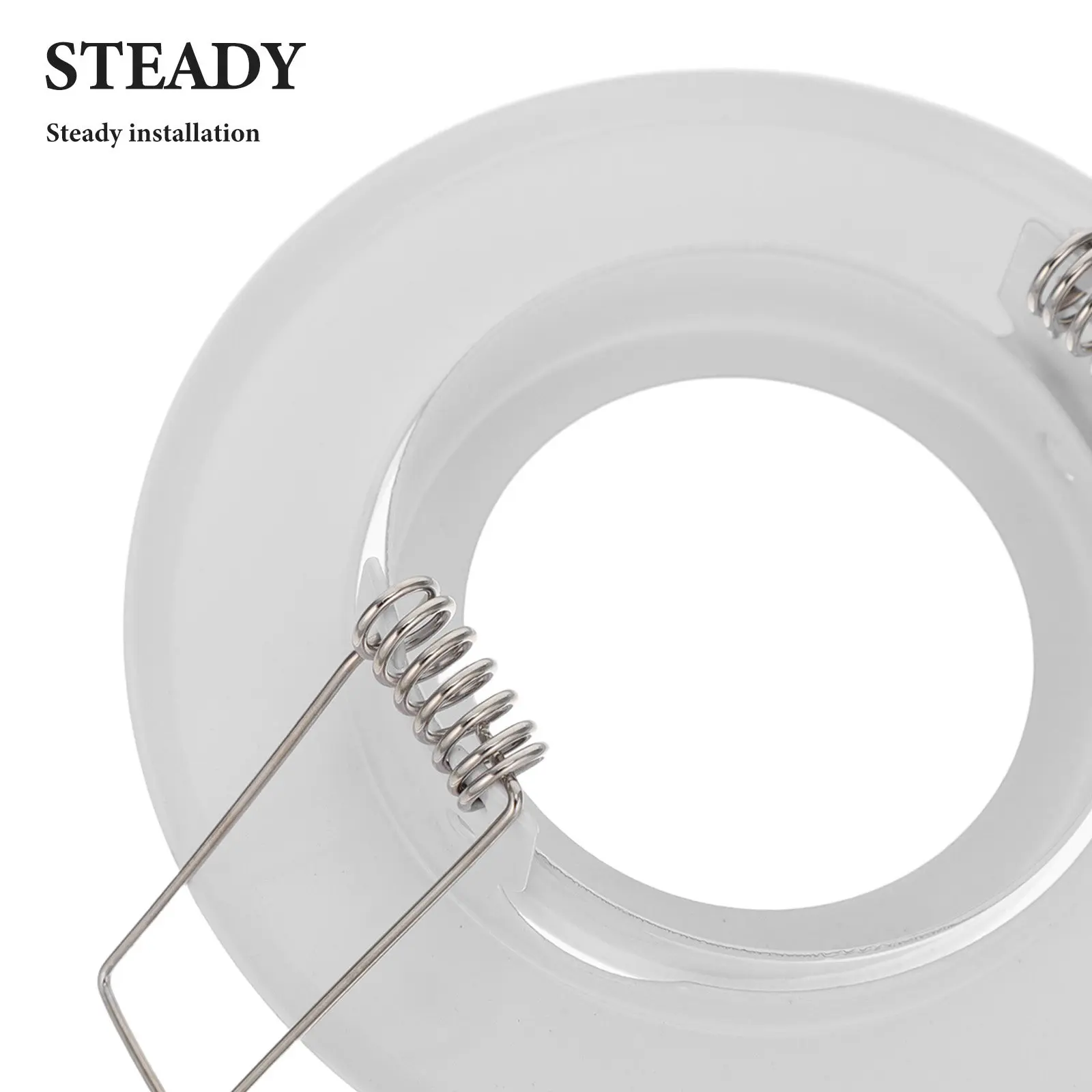 3Pcs Spotlight Frame Mr16 Gu10 Recessed Light Fixture Holder Ceiling Mounted Metal Trim Baffle Adjustable Downlight Parts
