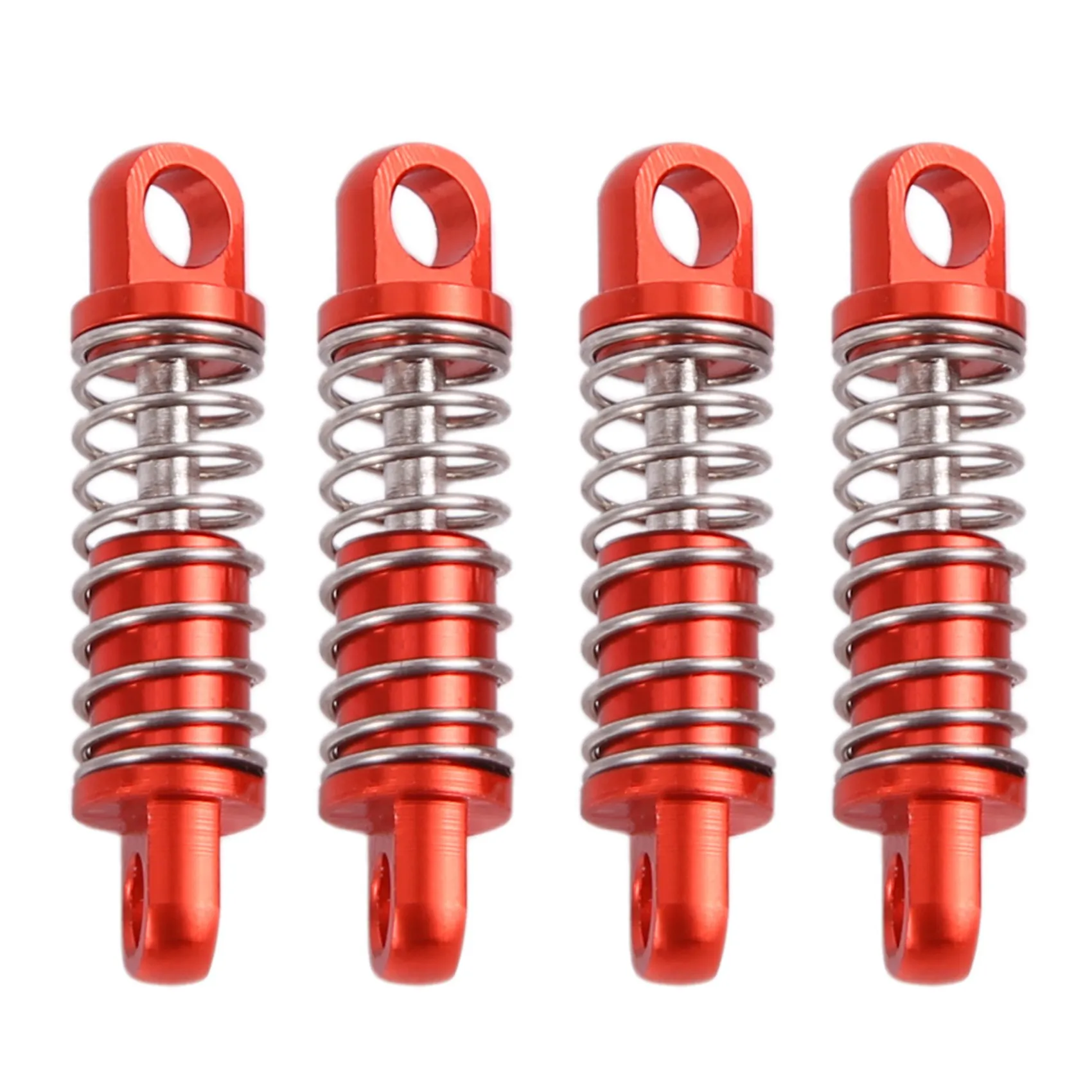 A62T-4Pcs Alloy Shock Absorber Damper Oil Filled Type for Rc Hobby Model Car 1/28 Wltoys K969 K989 P929 Drift Rally, Red