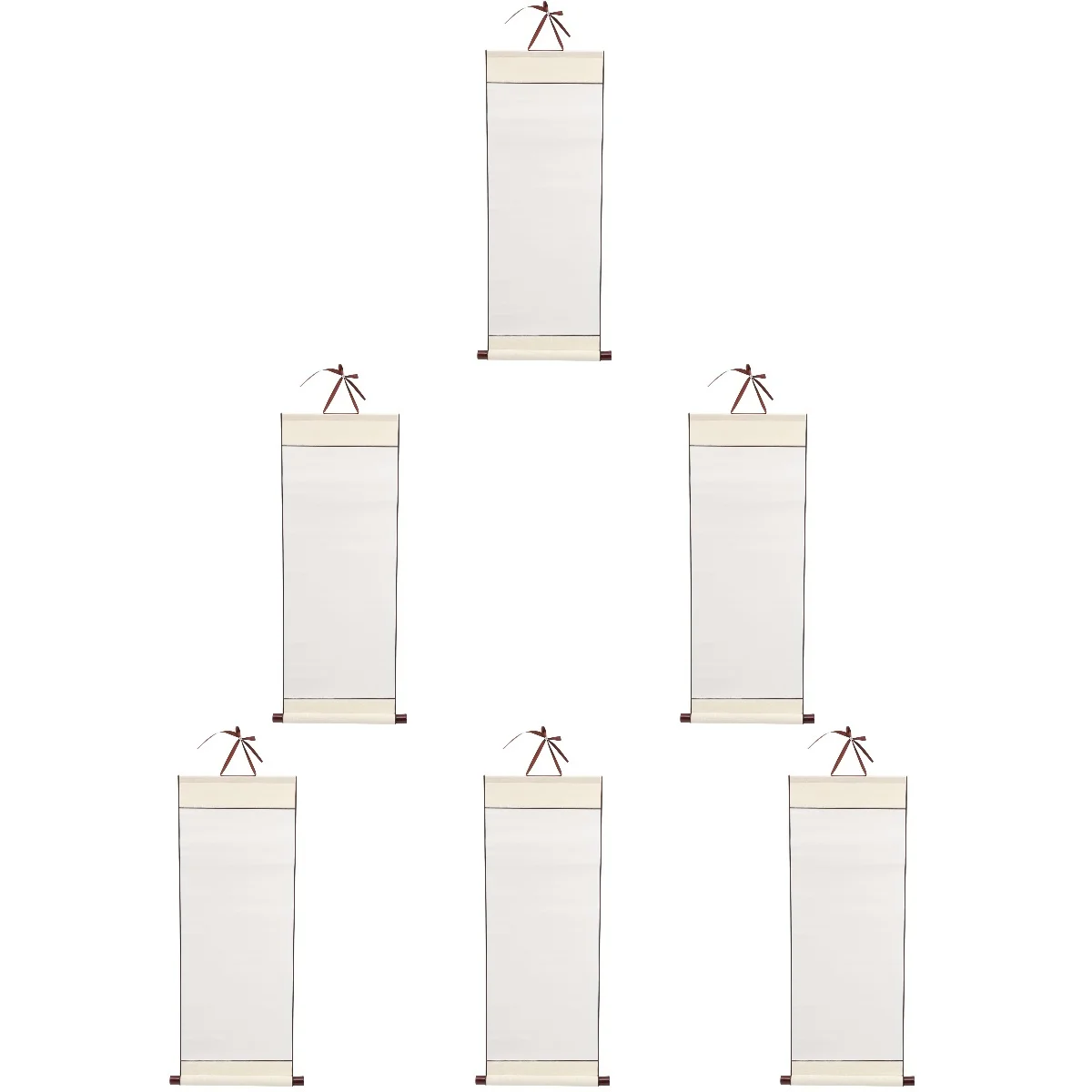 

6pcs 6 Count Blank Hanging Scroll Painting Paper Chinese Calligraphy Supplies Canvas Wall Art