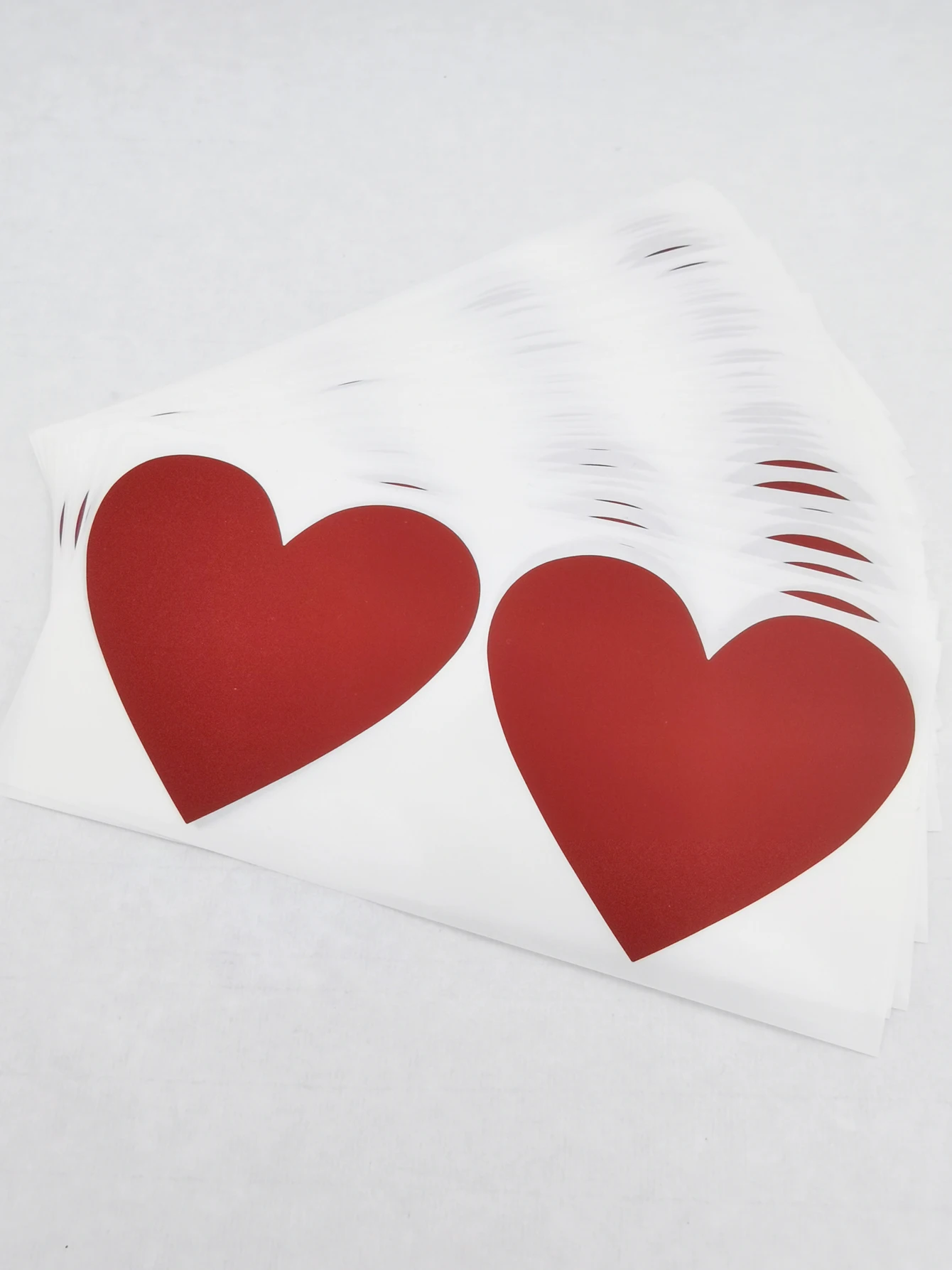 50Pcs Scratch Off Sticker 70x80mm Love Heart Shape Red/Rose/Gold/Grey Color Blank For Secret Code Cover