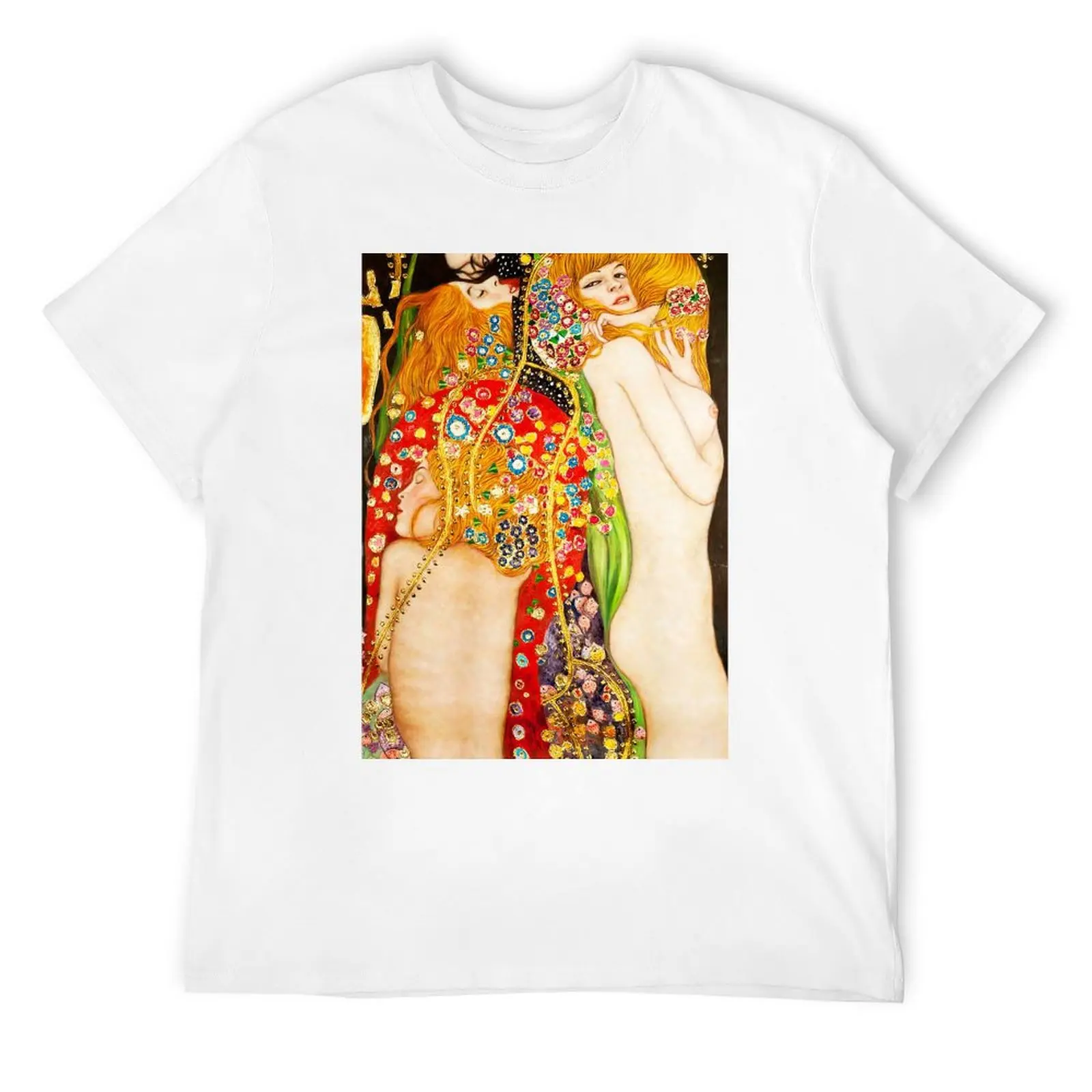 HD Water Snakes II, by Gustav Klimt 1907 HIGH DEFINITION T-Shirt for a boy summer clothes T-shirt men