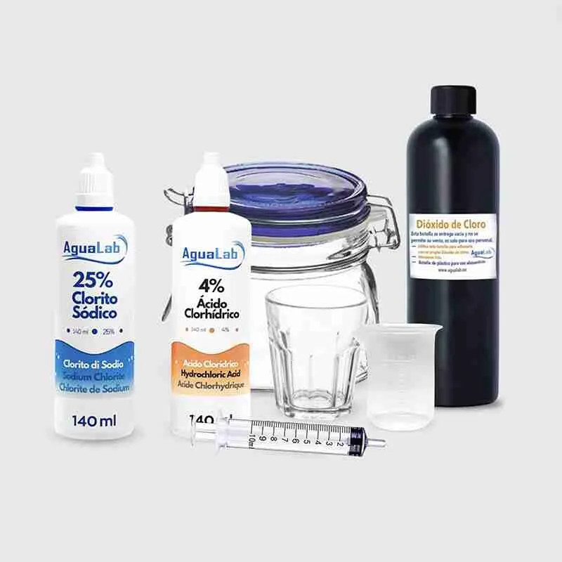Kit de Potabilización de Agua: Clorito Sódico + Activador para una Solución de Agua Limpia y Segura | Agualab