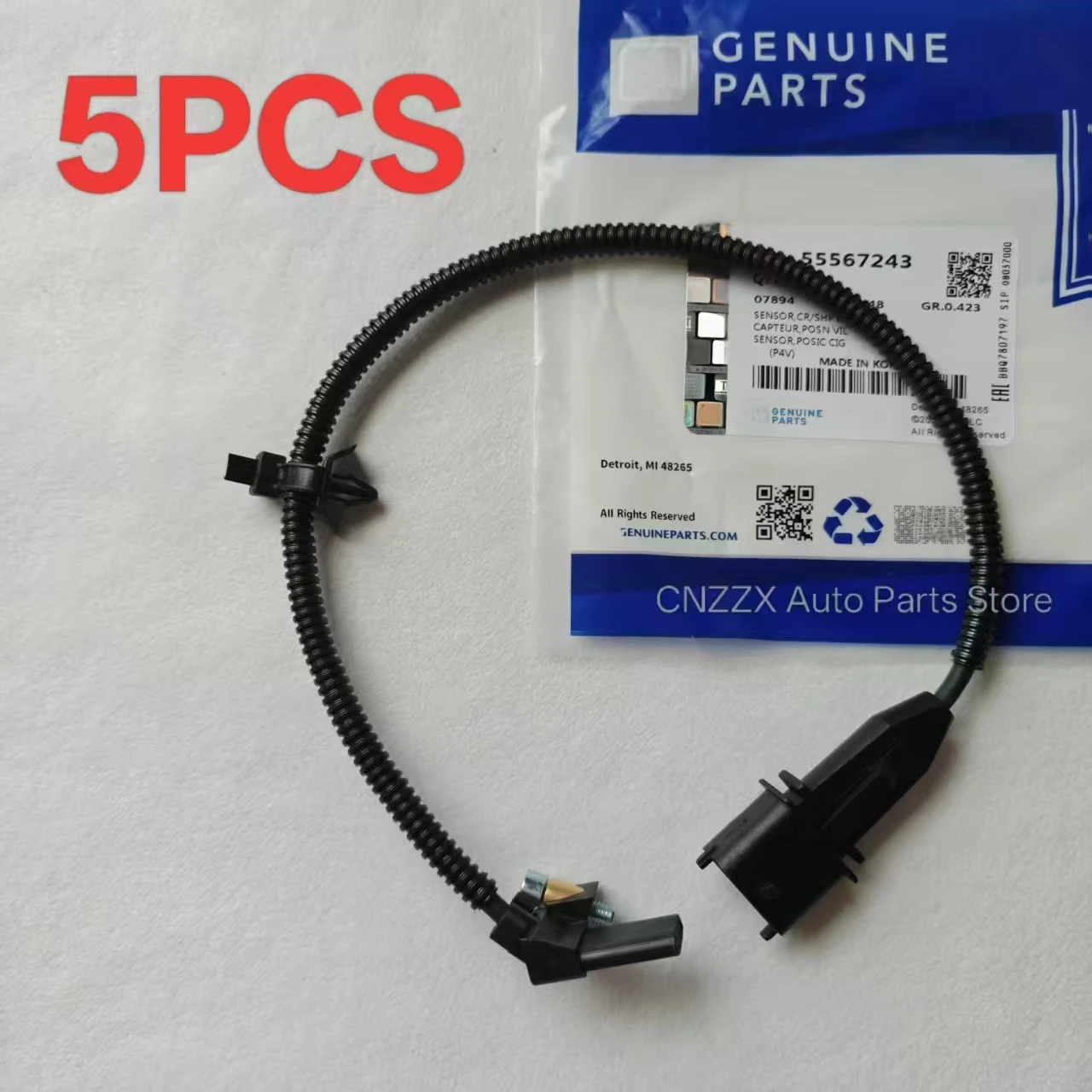 5PCS Crankshaft Position Sensor  OEM#55567243For Chevrolet Aveo Cruze Sonic Opel Vauxhall Insignia Astra Zafira