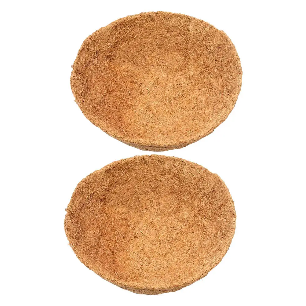 2Pcs 45Cm Half-Ball Coconut Fiber Flowerpot Liner Mat Natural Latex Breathable Hydrophobic Plant Pot Cushion for