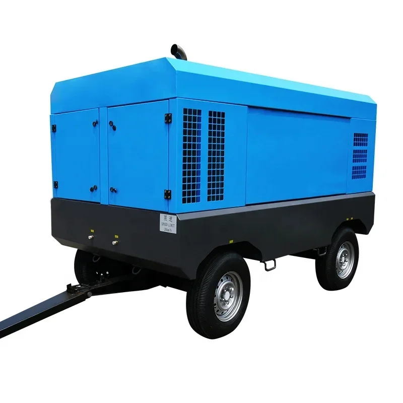 Screw Diesel Air Compressor Air Compressor Diesel Portable Mining Air Compressor Diesel with wheels