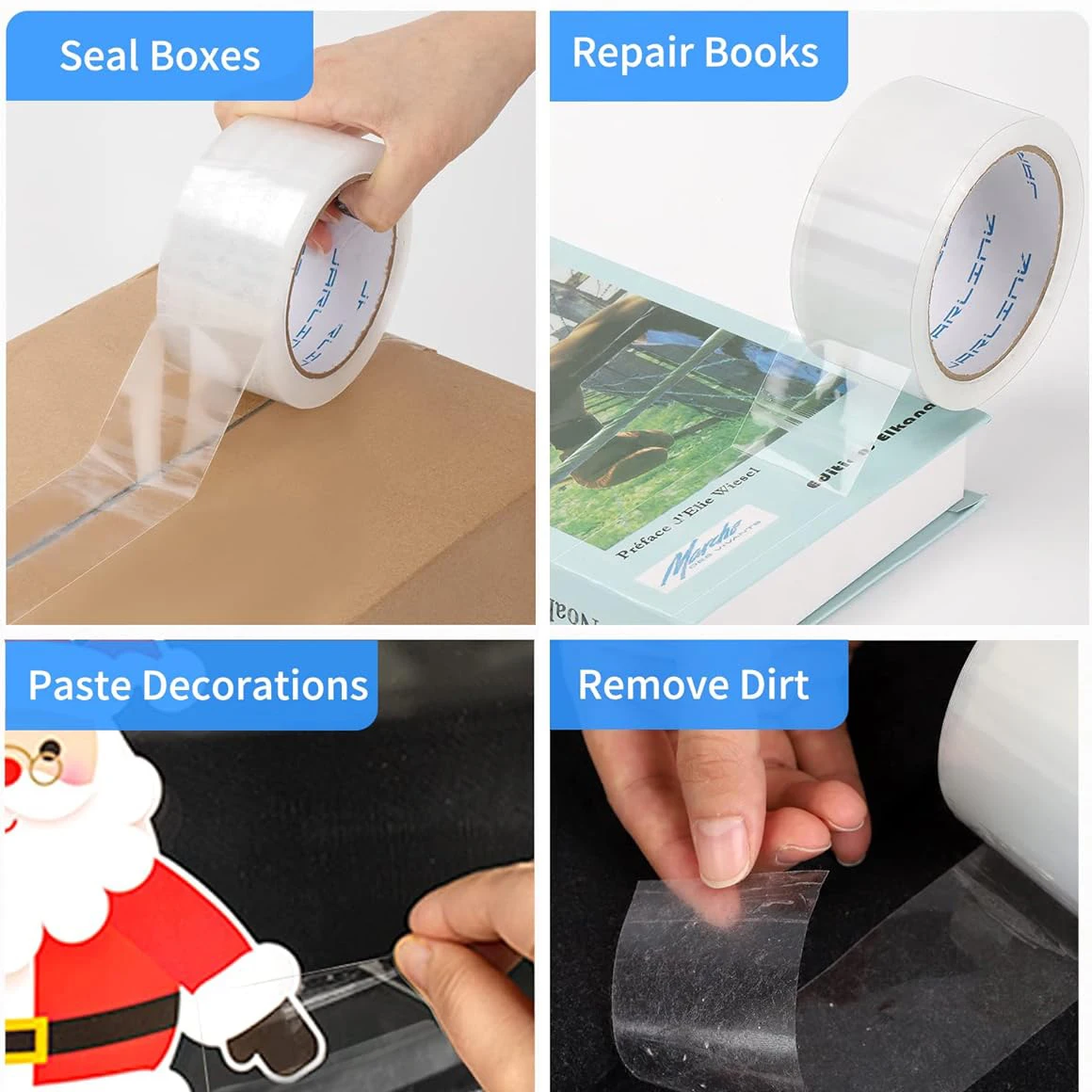 1roll Of Sealing Tape, 60 Yards, Packaging Tape With Multiple Uses And Transparency, Suitable For Office, Home, And School Trans