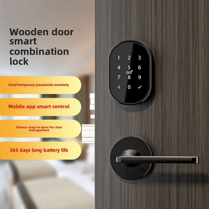 Hotel Split Lock Apartment Wooden Door Split Card Lock Apartment APP Password  Hotel Smart Lock