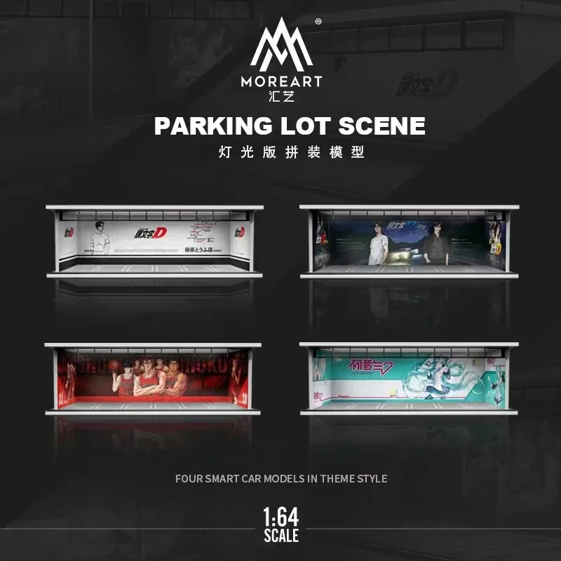 

MoreArt 1:64 Assemble Diorama LED Lighting Garage Model Car Station Case