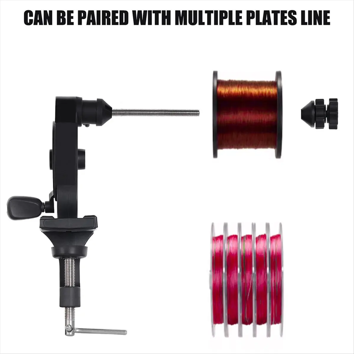 

Многофункциональная станция для намотки лески ABFN: система для намотки лески для кастинговых и спиннинговых катушек, черная
