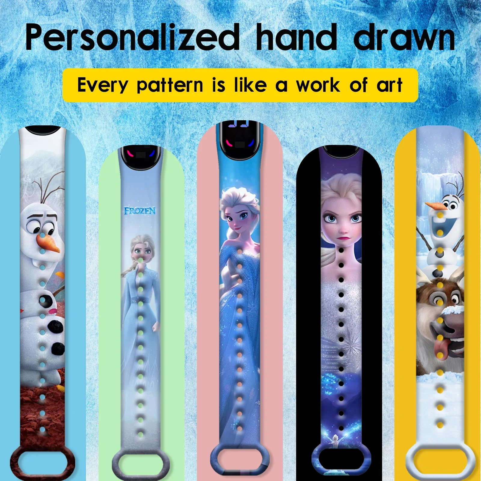 Disney Frozen Digitale Kinderhorloges Anime Figuren Led Lichtgevende Horloge Touch Waterdicht Elektronisch Sporthorloge Kids Verjaardagscadeau