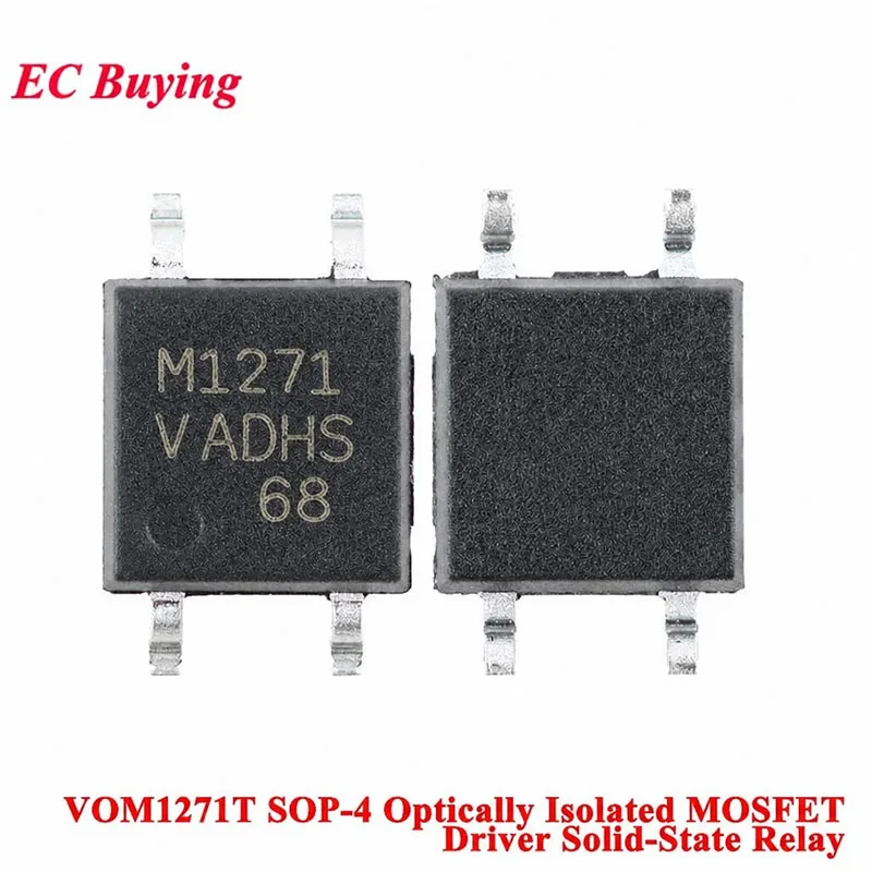 20Pcs/1pc VOM1271T M1271 VOM1271 M1271T SOP-4 Optically Isolated MOSFET Driver Solid-State Relay Chip IC