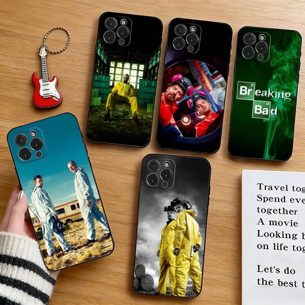 

B-Breaking B-Bad H-Heisenberg Phone Case For iPhone 17, 16,15,14,13,12,11 Plus,Pro Max, Others Soft Black Cover