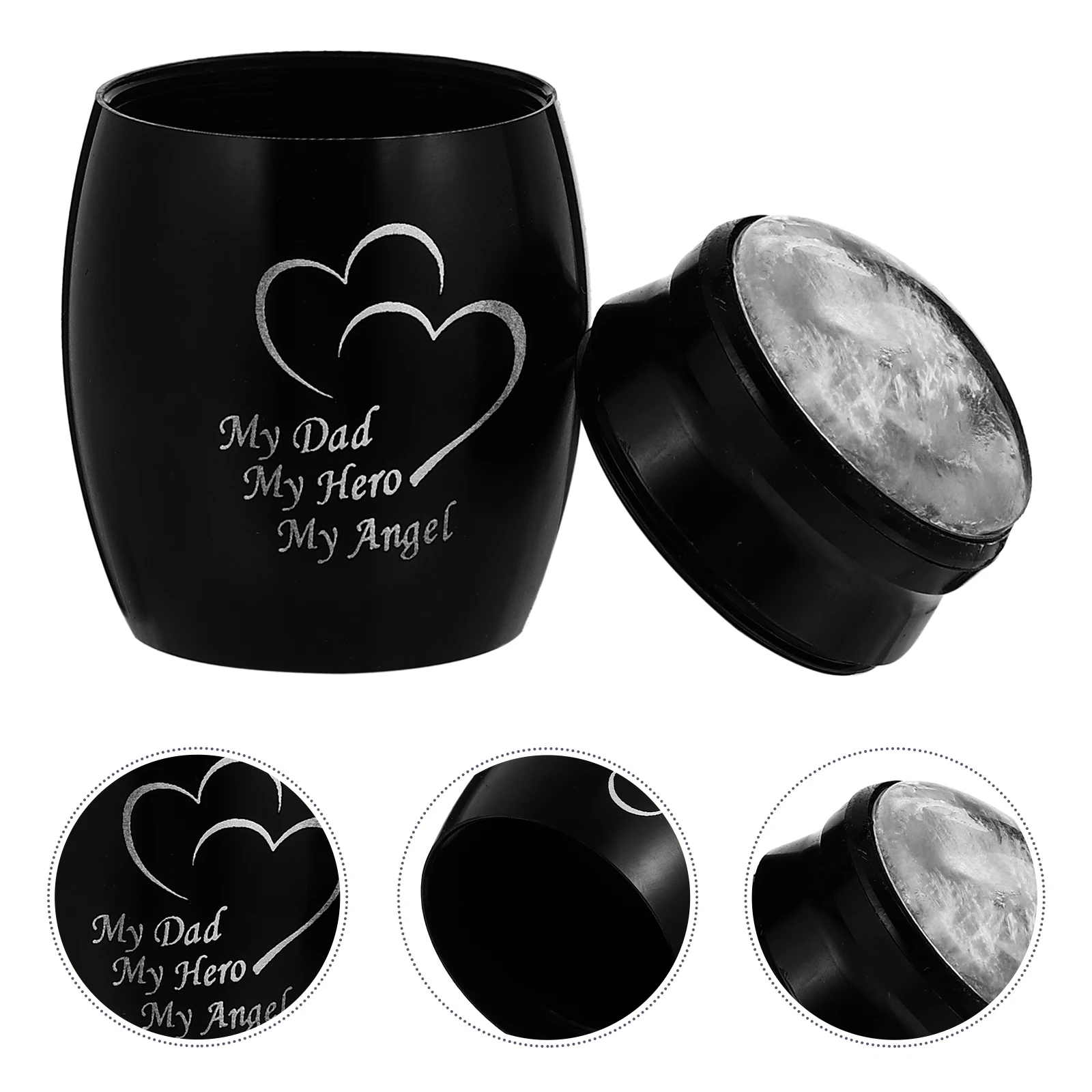1pc Small Portable Stainless Steel Cremation Urn Family Bone Ash Storage Casket Container For Funeral Keepsake Memorial