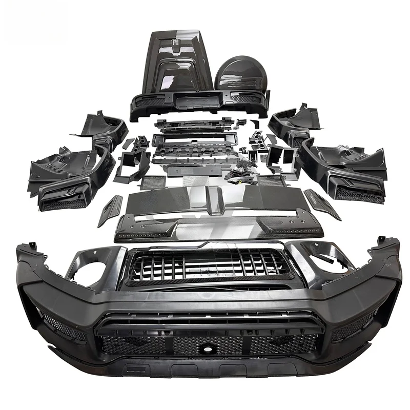 High Quality Glossy Dry Carbon Fiber 1:1 Fitment Racing Body Kit Vacuum Bagged Bumper Upgrade Parts 2019+