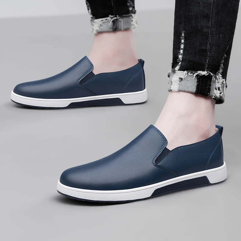 

Men Handmade Leather Business Dating Casual Shoes New Brand Loafers Shoes Man Flats Comfortable Slip on Driving Shoes Moccasins