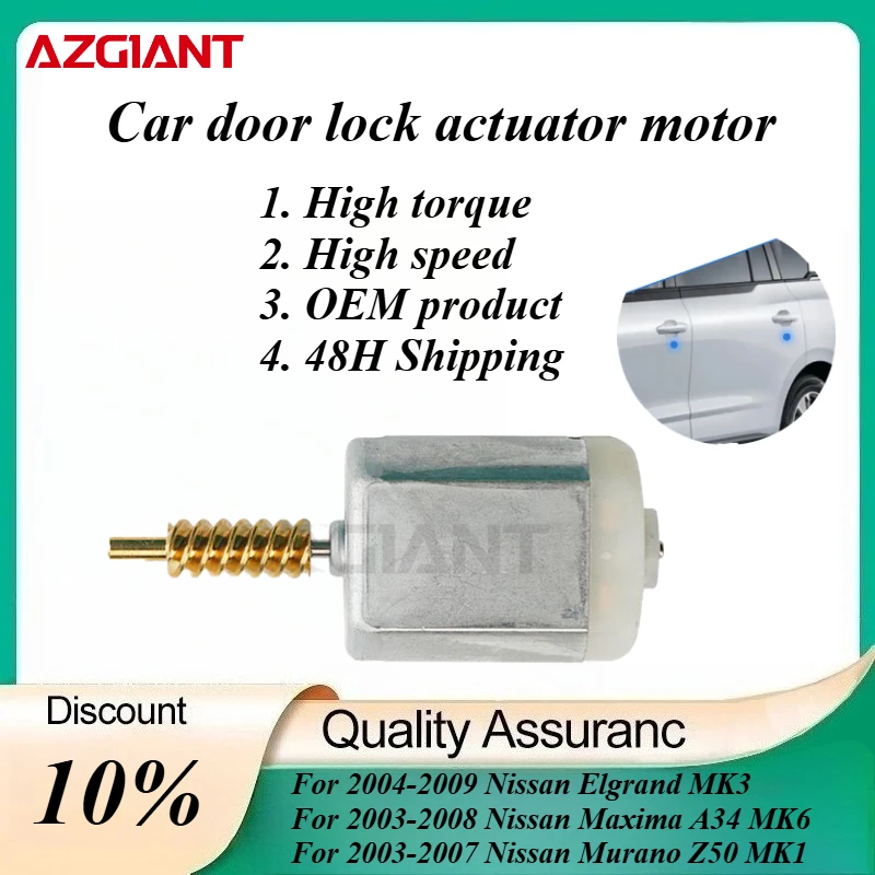 

AZGIANT Car door lock actuator motor for 2004-2009 Nissan Elgrand MK3/2016-2022 Renault Scenic IV MK4 New replacement parts OEM