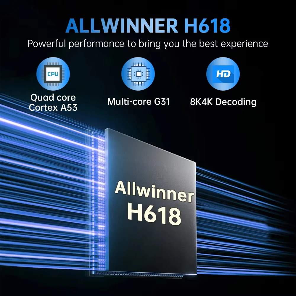 2026 Smart TV Box Android 16 Q19 Allwinner H618 8K Ram 8GB Rom 256GB Google Assistant BT6.0 Wifi 5G Streaming Media Player Fast