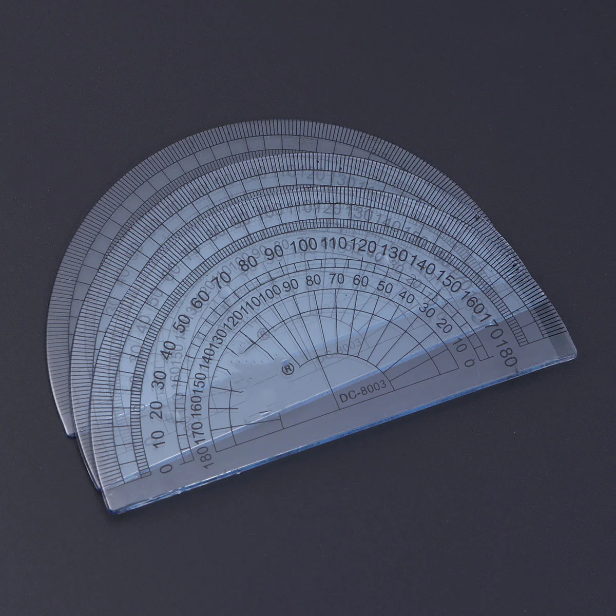 10Pcs Plastic Protractor 180 Degrees Half Round Math Protractors for Student School Office Technical Drawing Tools
