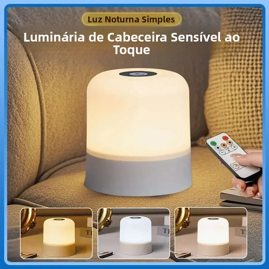 Regulável toque luz da noite recarregável controle remoto luz da noite rgb candeeiro de mesa luz ambiente para o quarto sala estar