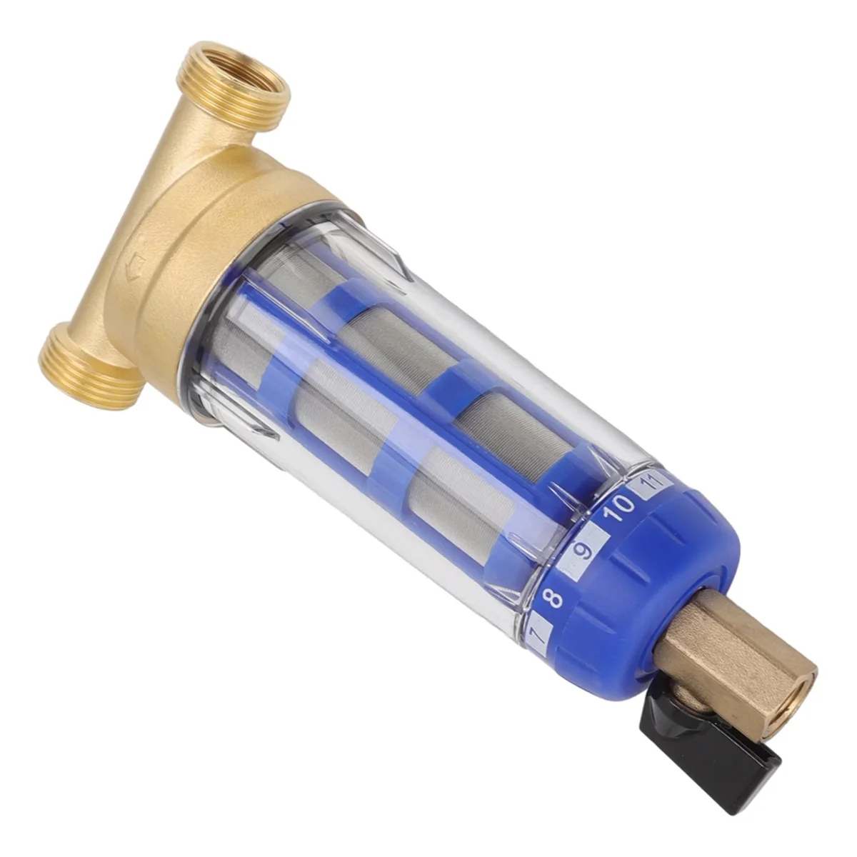 2025 New Water Prefilter Down Sediment Whole House Down Sediment Water Filter Refined Copper Head 40um