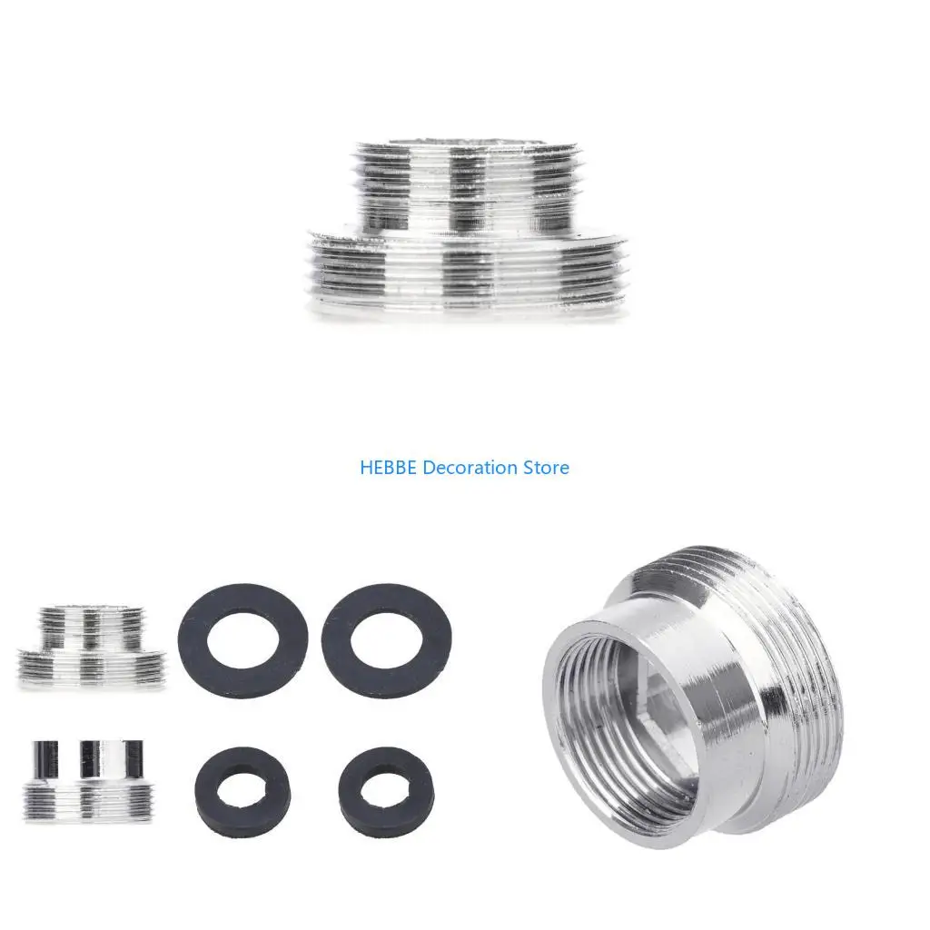 B0KC 2Pcs Tap Adapter Male Thread Faucet Adaptors Tap Aerator Connector Tap Bushing Reducers Pipe Fitting 22mm to 16mm