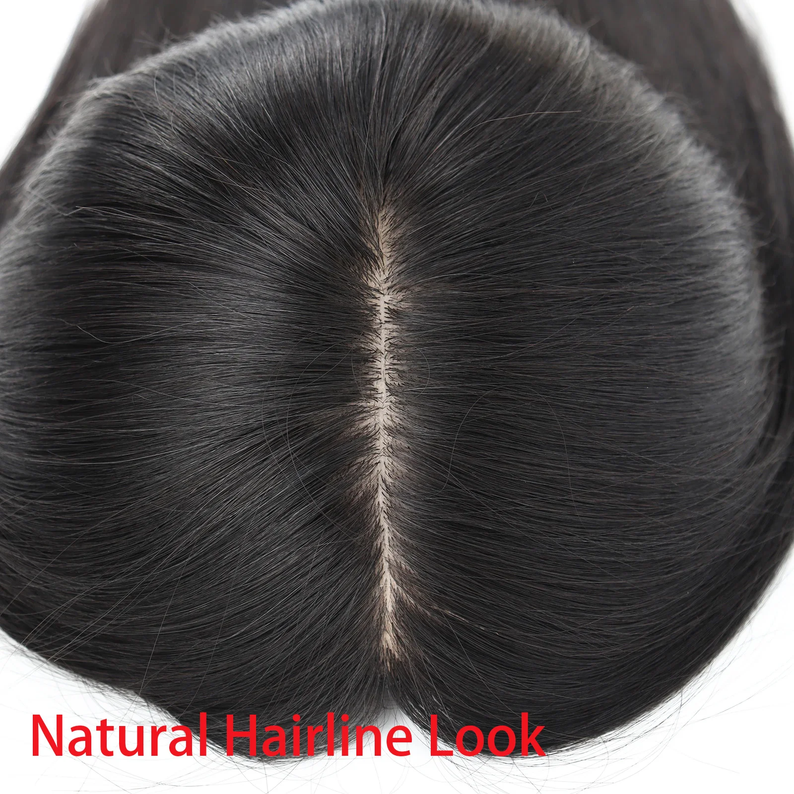 شعر مستعار طبي بشري بكر حقيقي، مظهر حريري، مظهر طبيعي، شبكة مرنة ناعمة خفيفة قابلة للتنفس، مريحة للارتداء للنساء #4