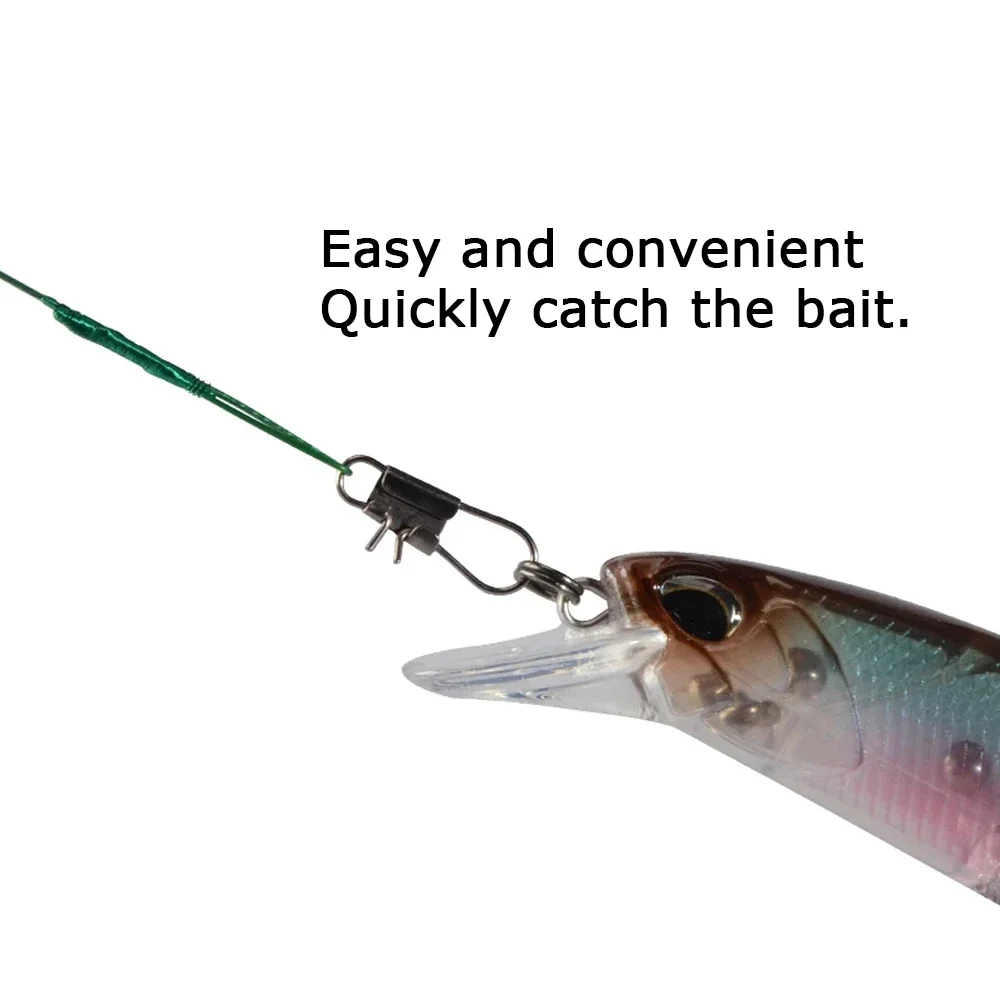 DNDYUJU-سلك قائد للصيد من الفولاذ المقاوم لللدغة ، سلك صلب ، ملحق دوار ، قلب رصاص ، مقود ، 20 50 #5