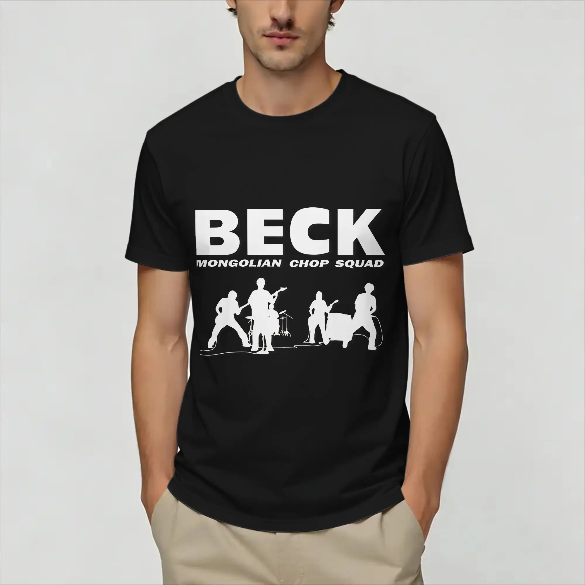 Beck Mongolian Chop Squads T Shirts for Men 100% Cotton Funny T-Shirt Crew Neck  Tees Short Sleeve Clothes Plus Size