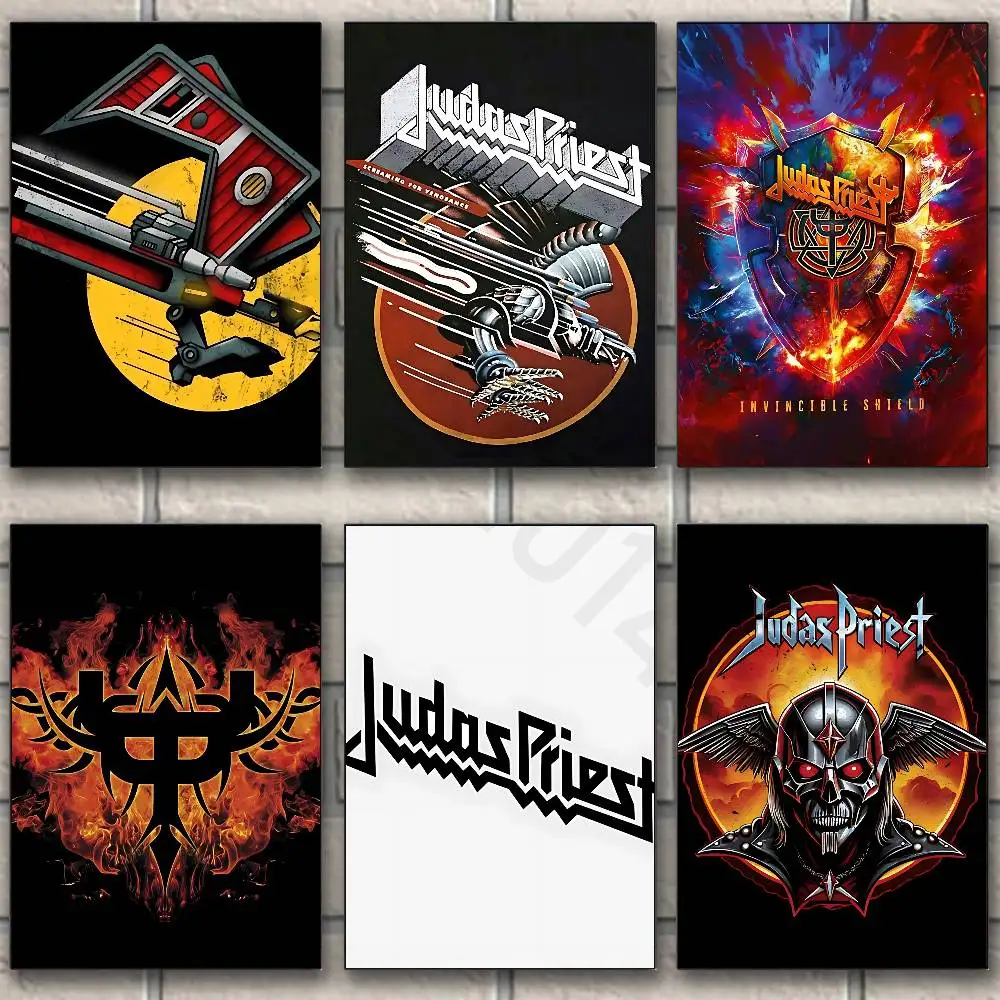 

J-Judas P-Priest Classic Wall Art, Canvas Print Poster, Suitable for Home, Living Room, Room Decoration Painting