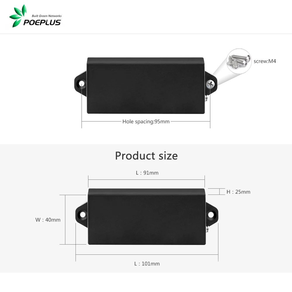 Extensor de rede 100M |   trabalho em par | max500m e extensão total de 800m para câmera IP