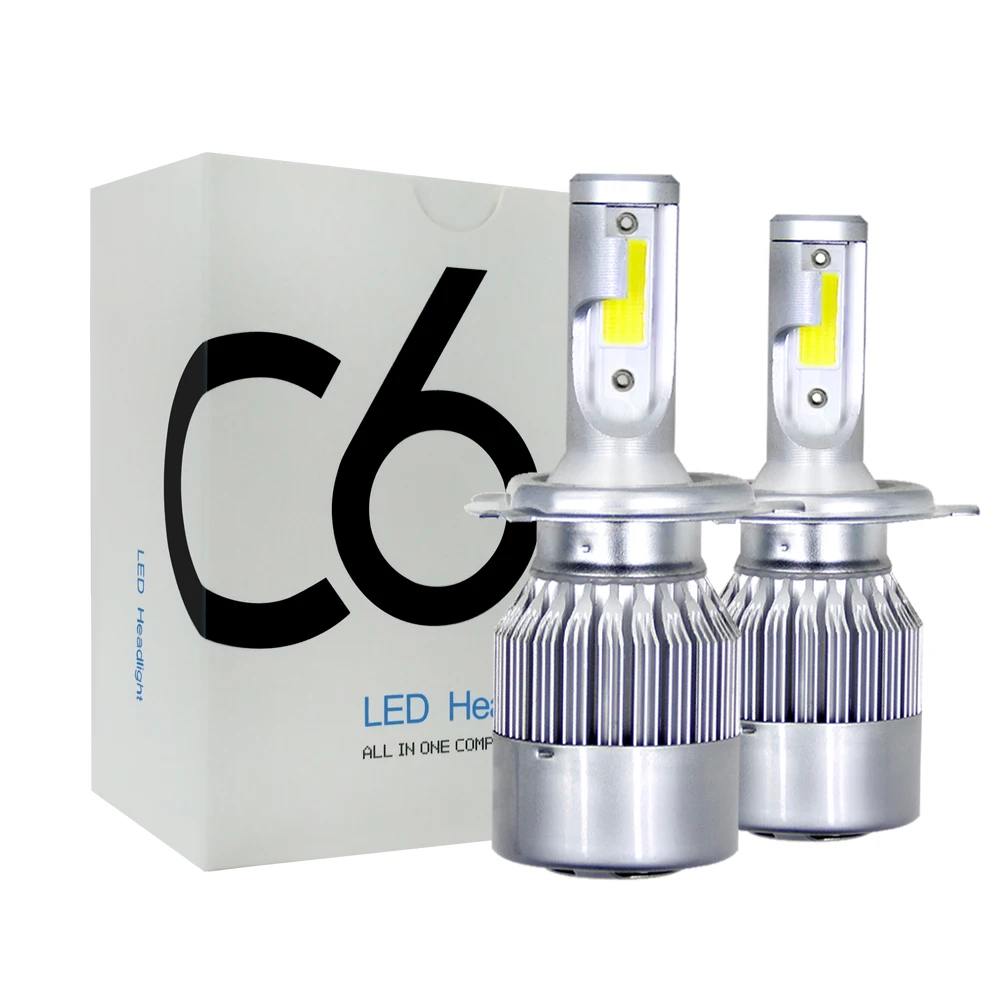 2Pcs Led H7 C6 H4 H…