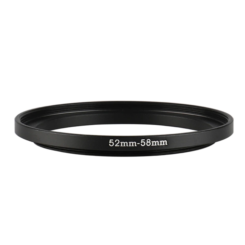 Aluminum Black Step Up Filter Ring 52mm-58mm 52-58 mm 52 to 58 Filter Adapter Lens Adapter for Canon Nikon Sony DSLR Camera Lens