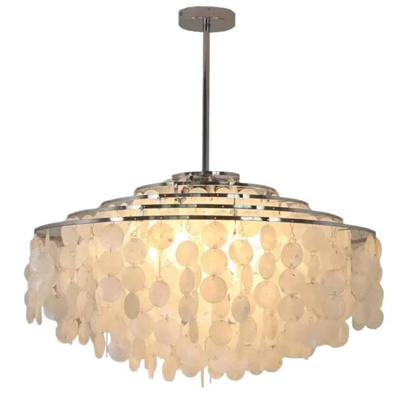 

Nordic simple French natural shell living room chandelier, bedroom, Zhongshan, home improvement, lamps