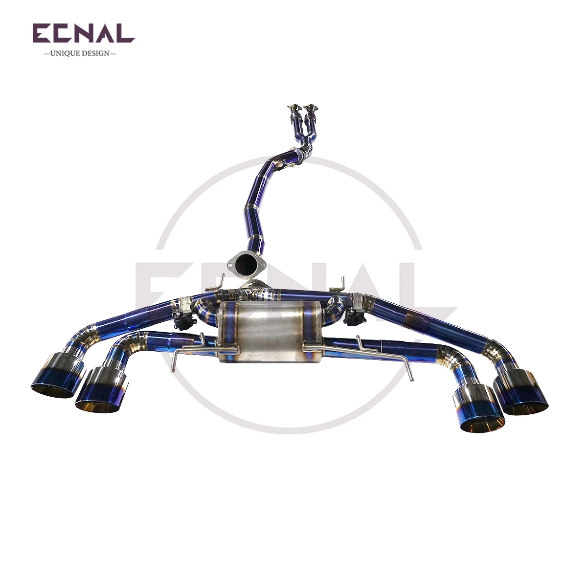 Ecnal Exhaust Catback with Valve Muffler Titanium Alloy Car Sport Exhaust Pipe System for Nissan GTR R35 3.8T 2009-2023
