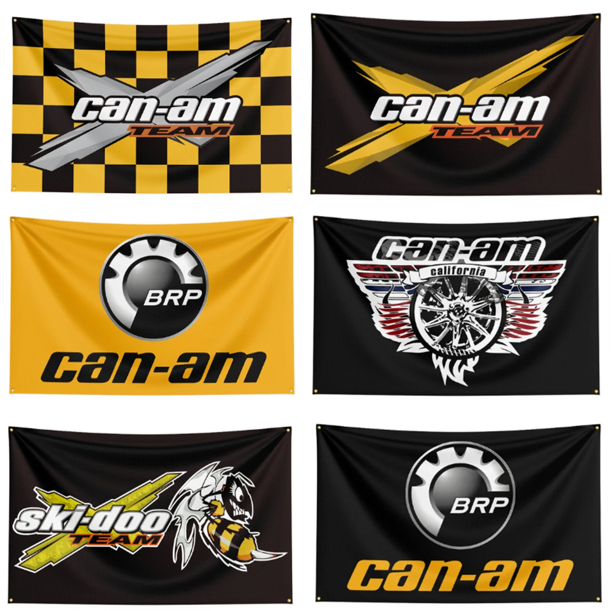 

FLAGDOM 90X150CM 3X5FT Can-am Brp Flag Polyester Printed Car Banner For Decor