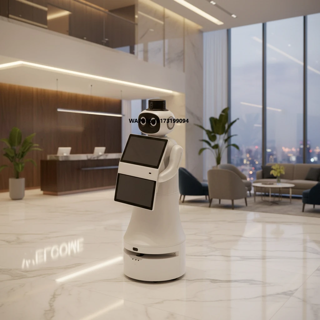 STARMATE AI HUANHUAN Mobile Reception Robot Hotel Hospital Voice Interaction Face Recognition Autonomous Navigation LDS