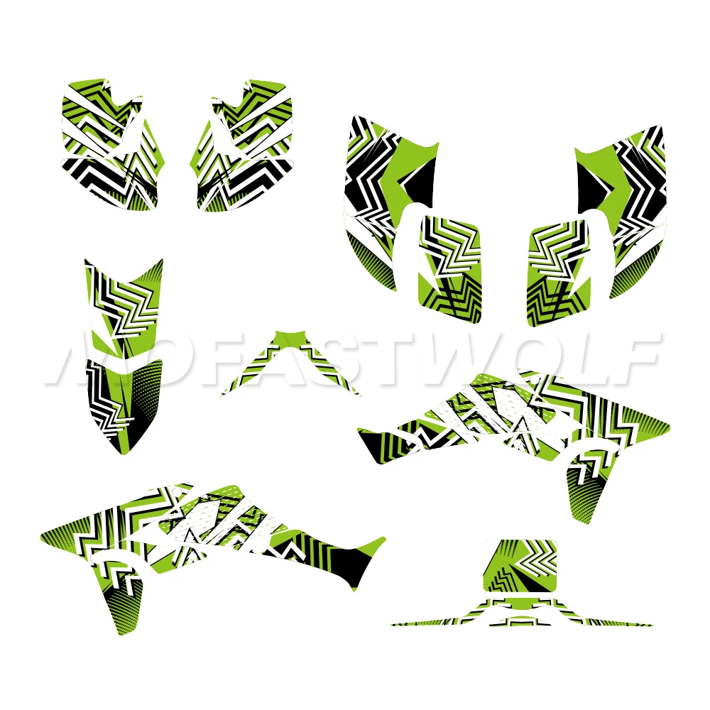 Kit de Calcomanías y Gráficos para ATV, Adhesivos Decorativos Compatibles con Honda TRX450R 2004-2018 TRX 450R Fourtrax TRX 450 R